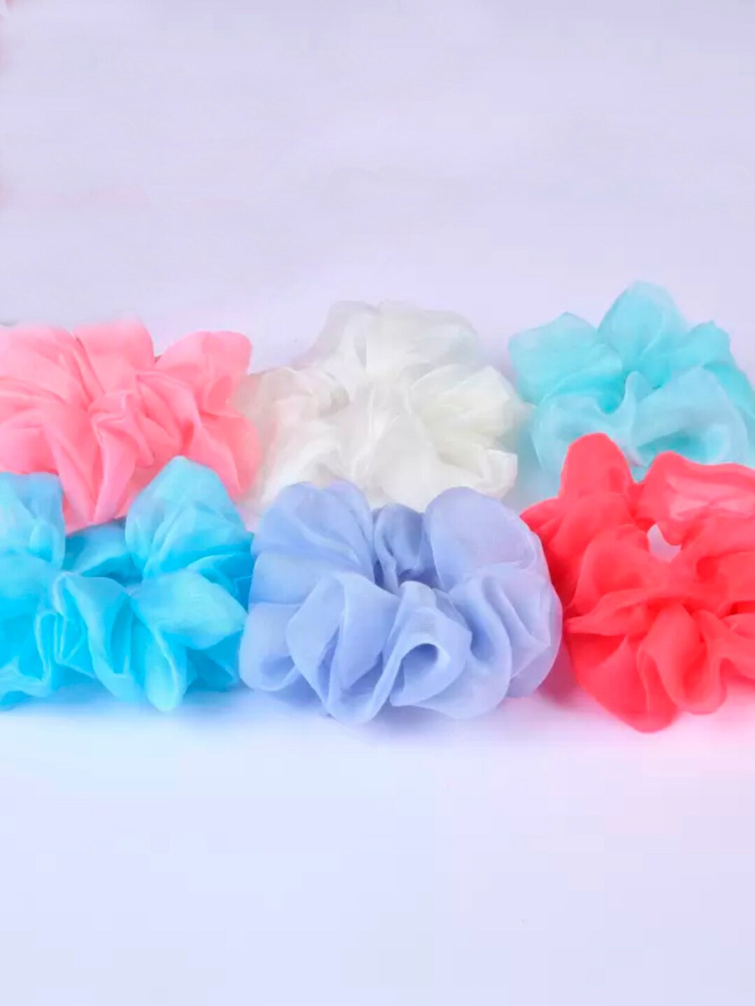 

OOMPH Women Set of 6 Ponytail Holders, Pink