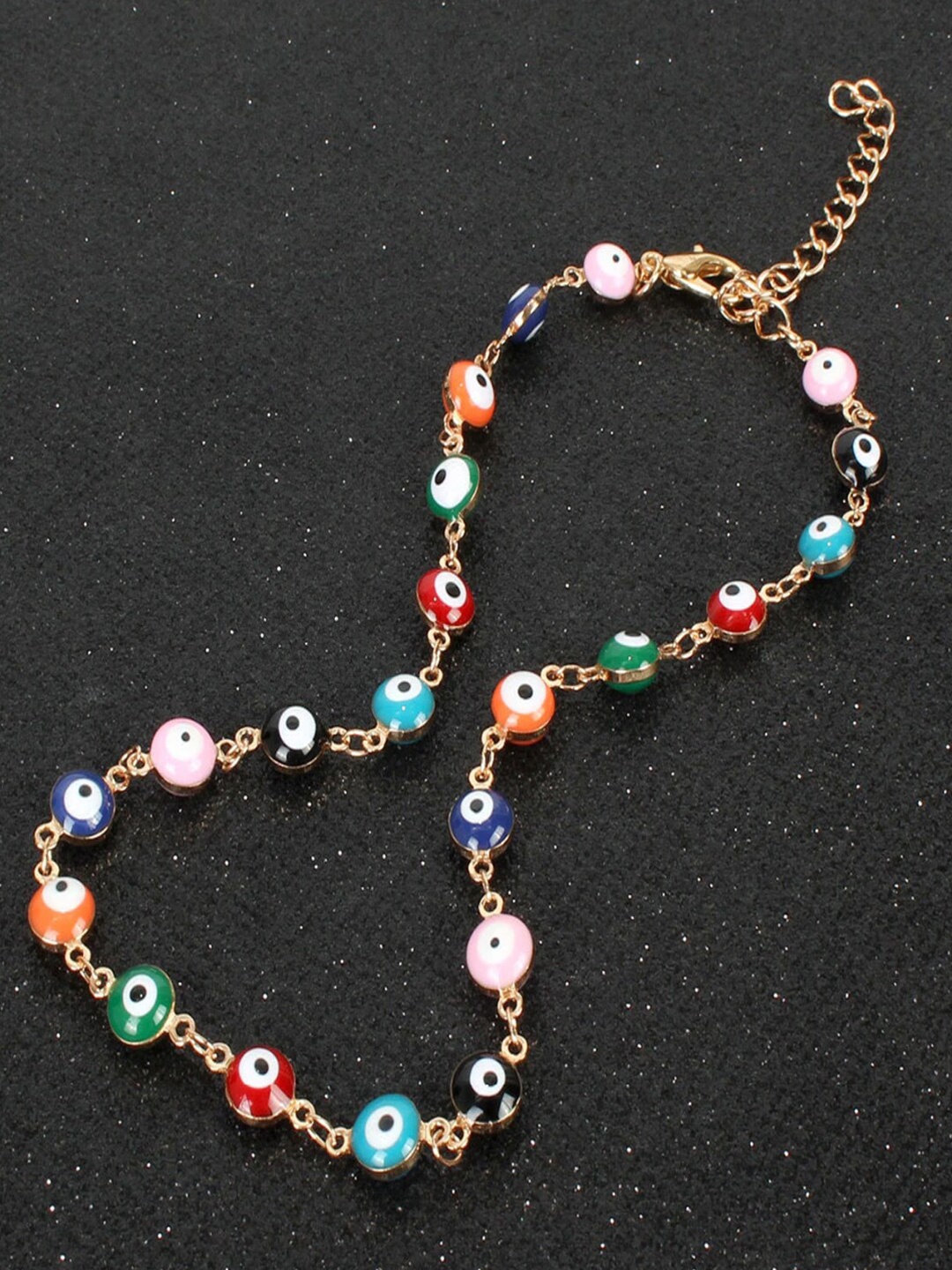 OOMPH Gold-Plated Beaded Necklace, Red
