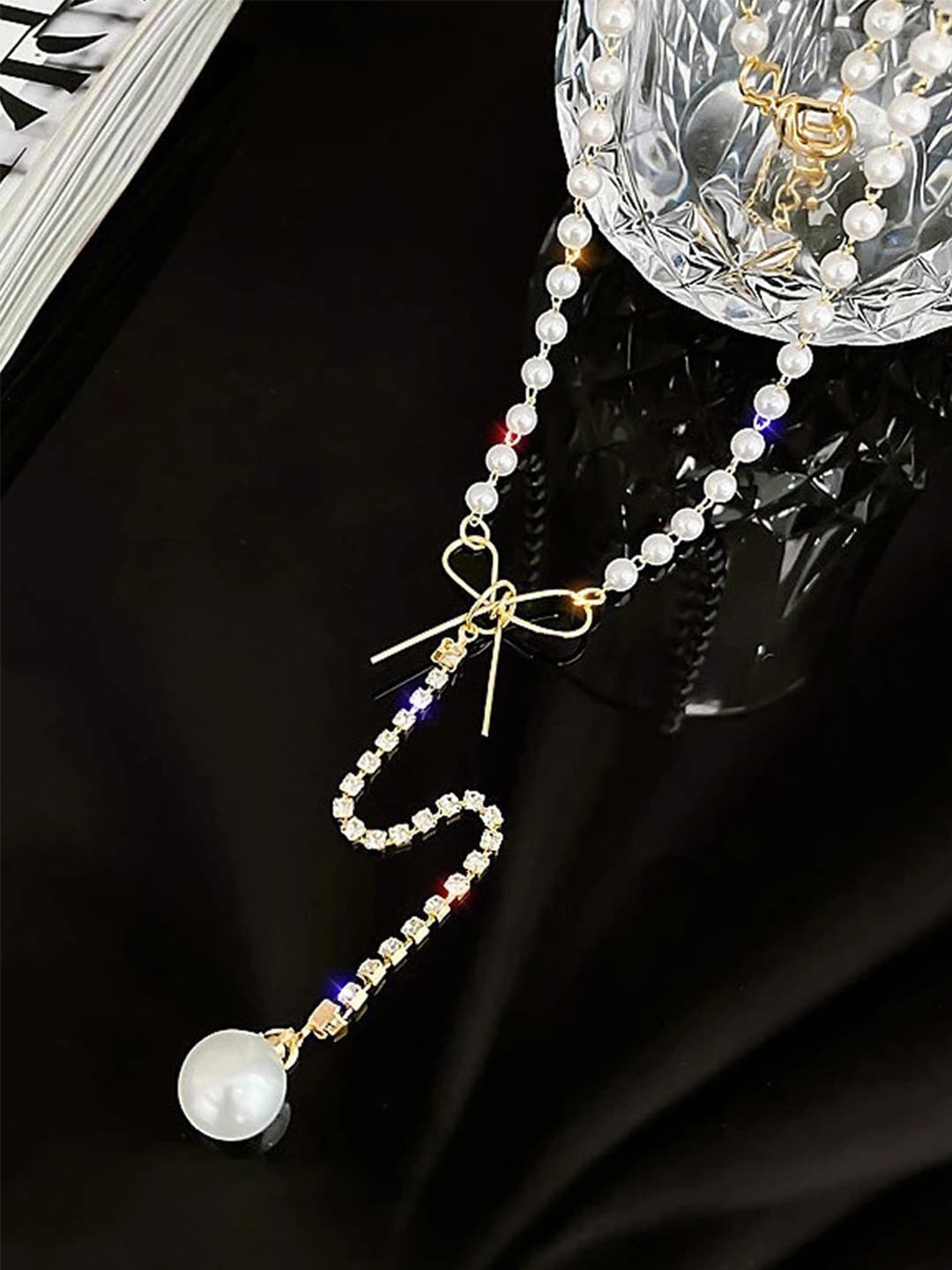 

Jewels Galaxy Gold-Plated AD Studded Necklace, White
