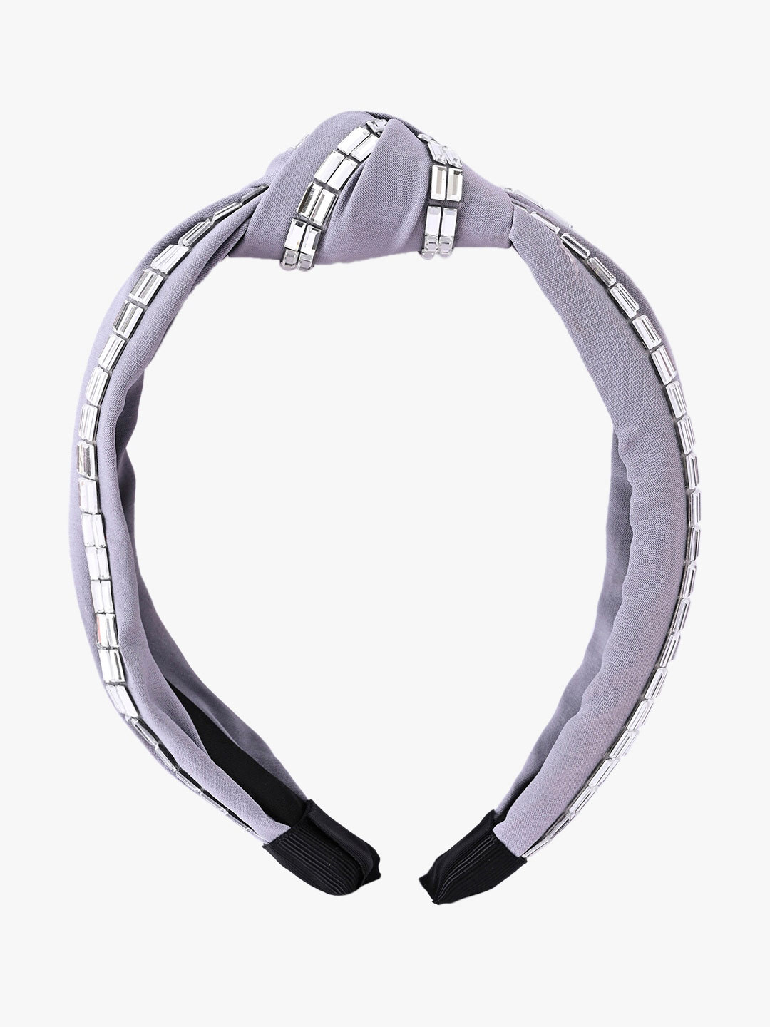 

BuckleUp Women Embellished Fabric Hairband, Grey