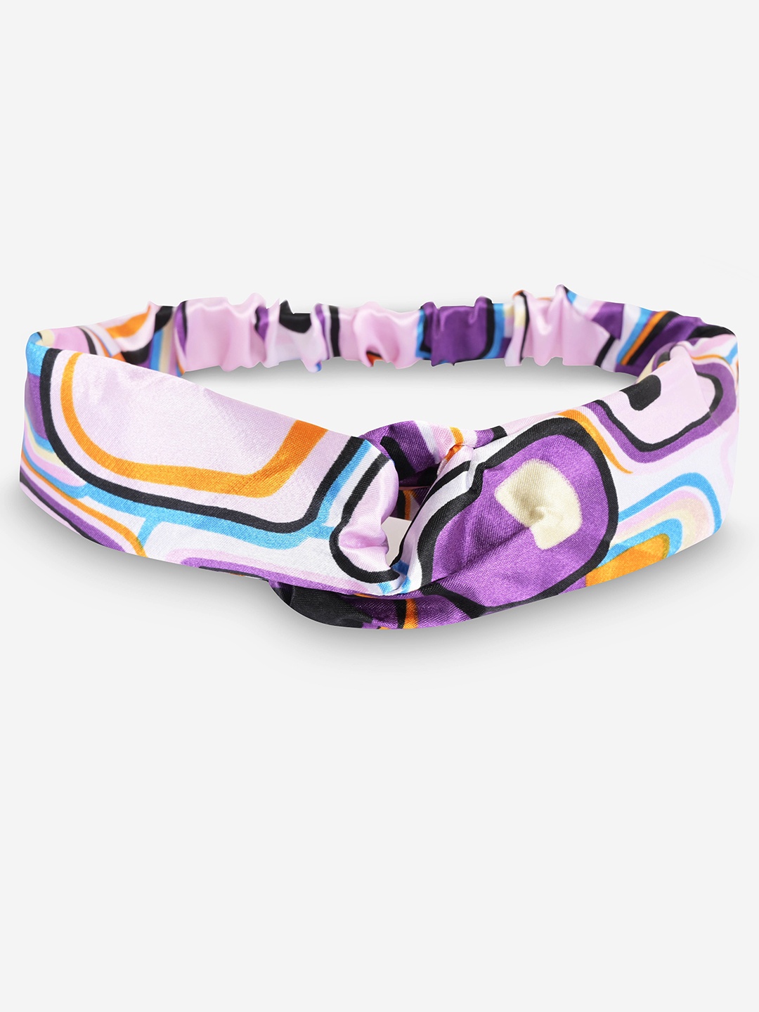 

BuckleUp Girls Printed Strachable Hairband, Purple