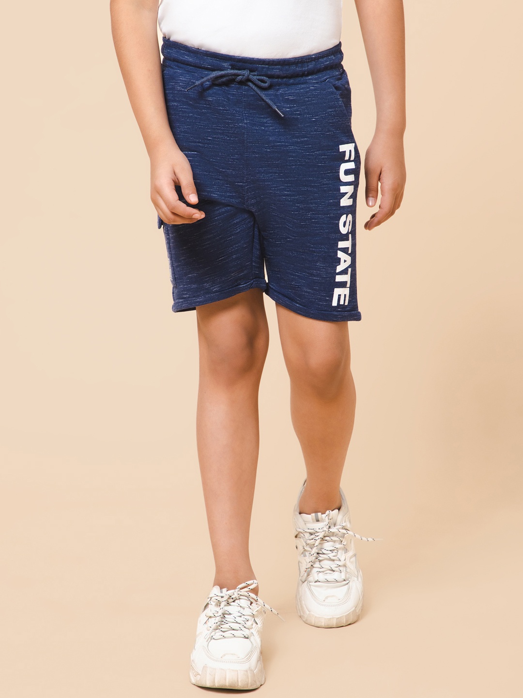 

Alan Jones Boys Mid-Rise Printed Shorts, Blue