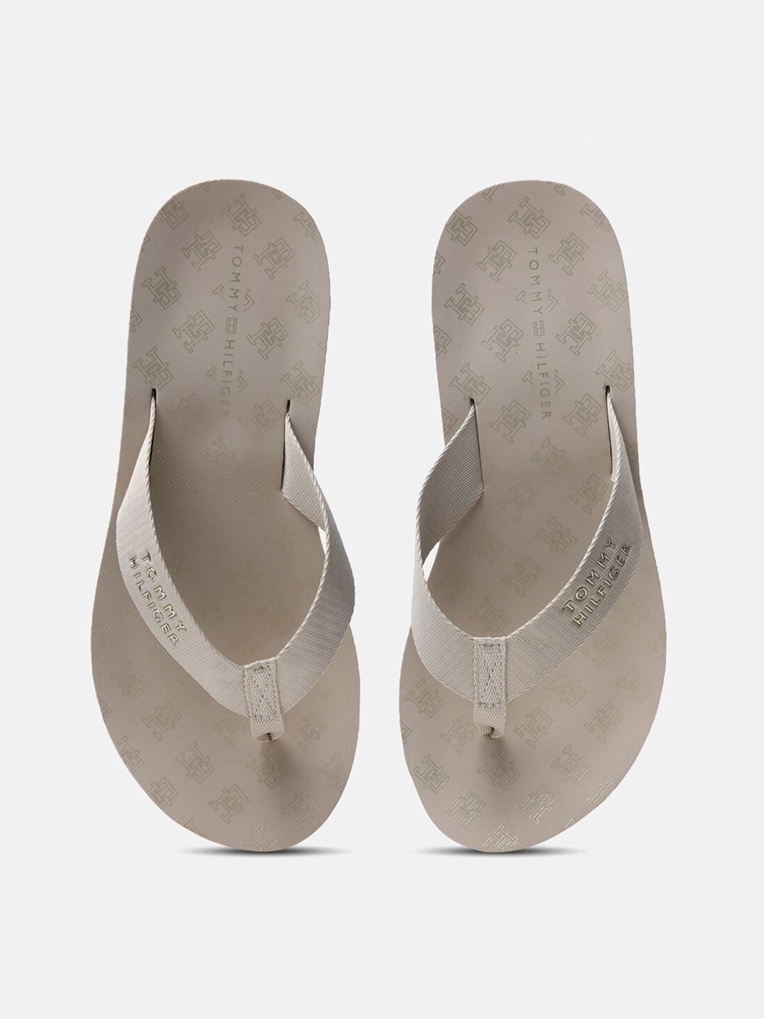 

Tommy Hilfiger Women Printed Thong Flip-Flops, Beige