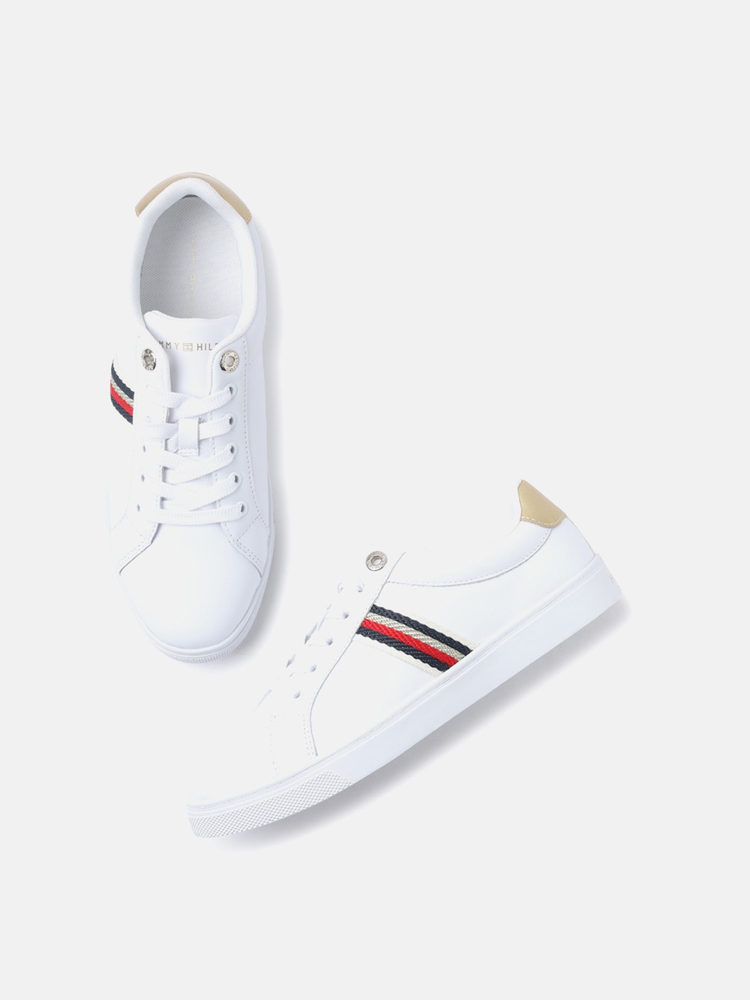 

Tommy Hilfiger Women Pure Leather Basics Sneakers, White