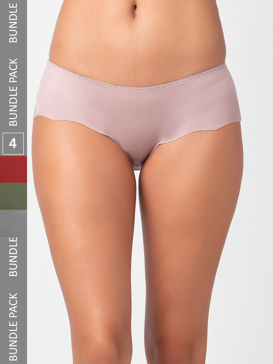 

NOIRA Pack Of 4 Assorted Cotton Hipster Briefs