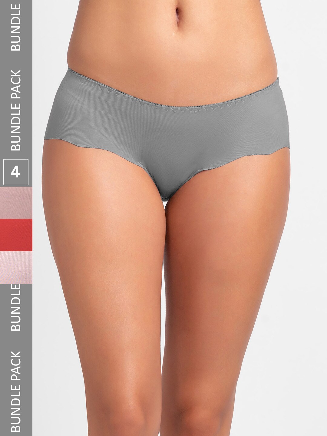 

NOIRA Pack Of 4 Assorted Cotton Hipster Briefs