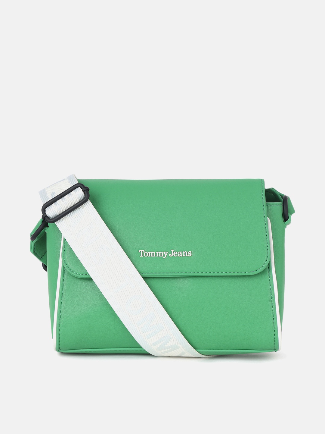 

Tommy Hilfiger Women Structured Non-Detachable Sling Strap Sling Bag, Green