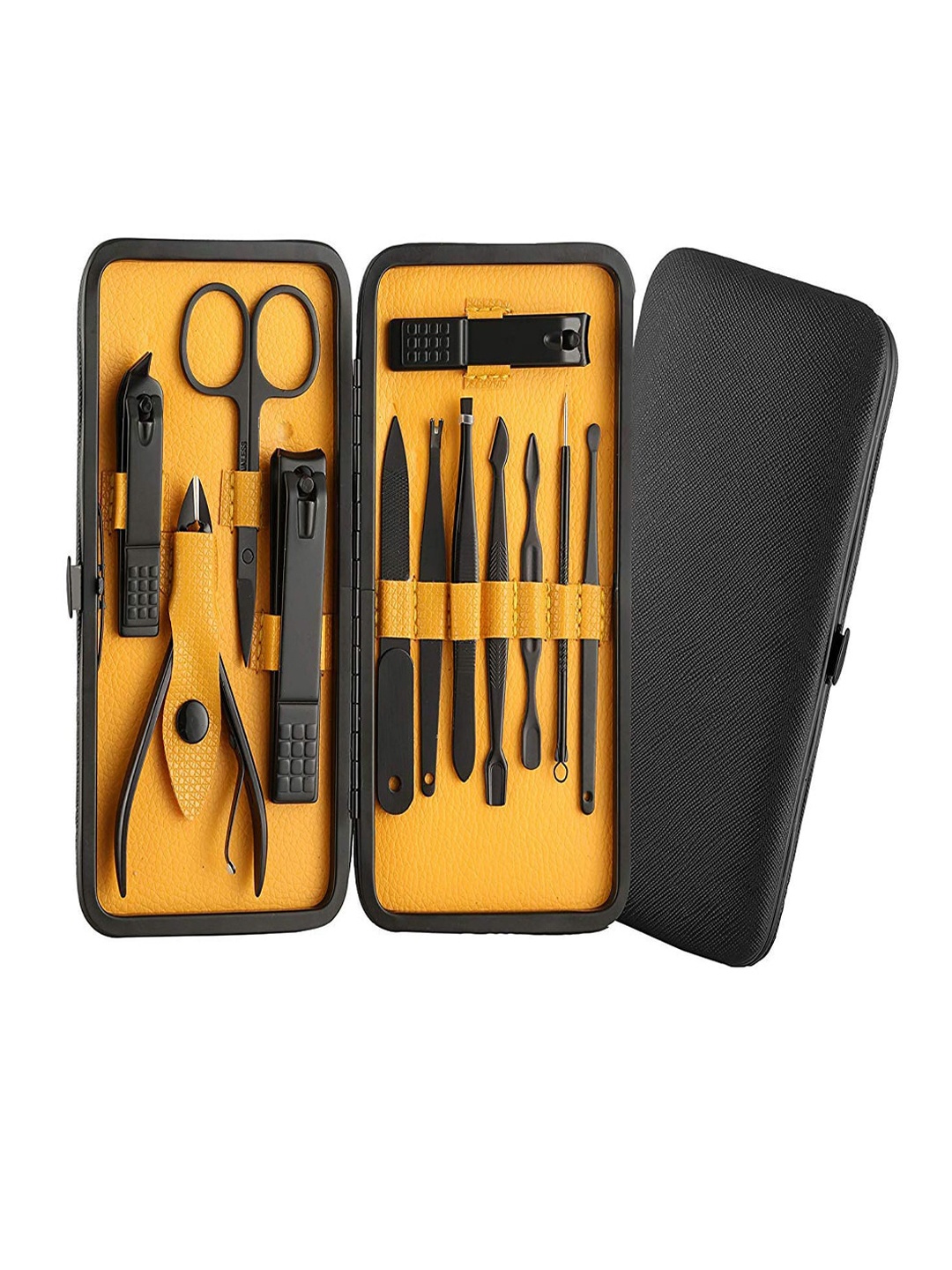 

Dr Foot Manicure Set With Leather Travel Case, Black