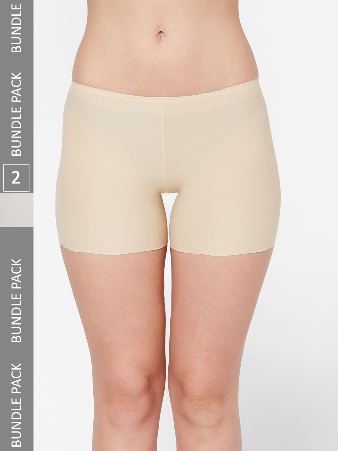 

NOIRA Pack Of 3 Mid-Rise Boxer-Style Briefs, Beige