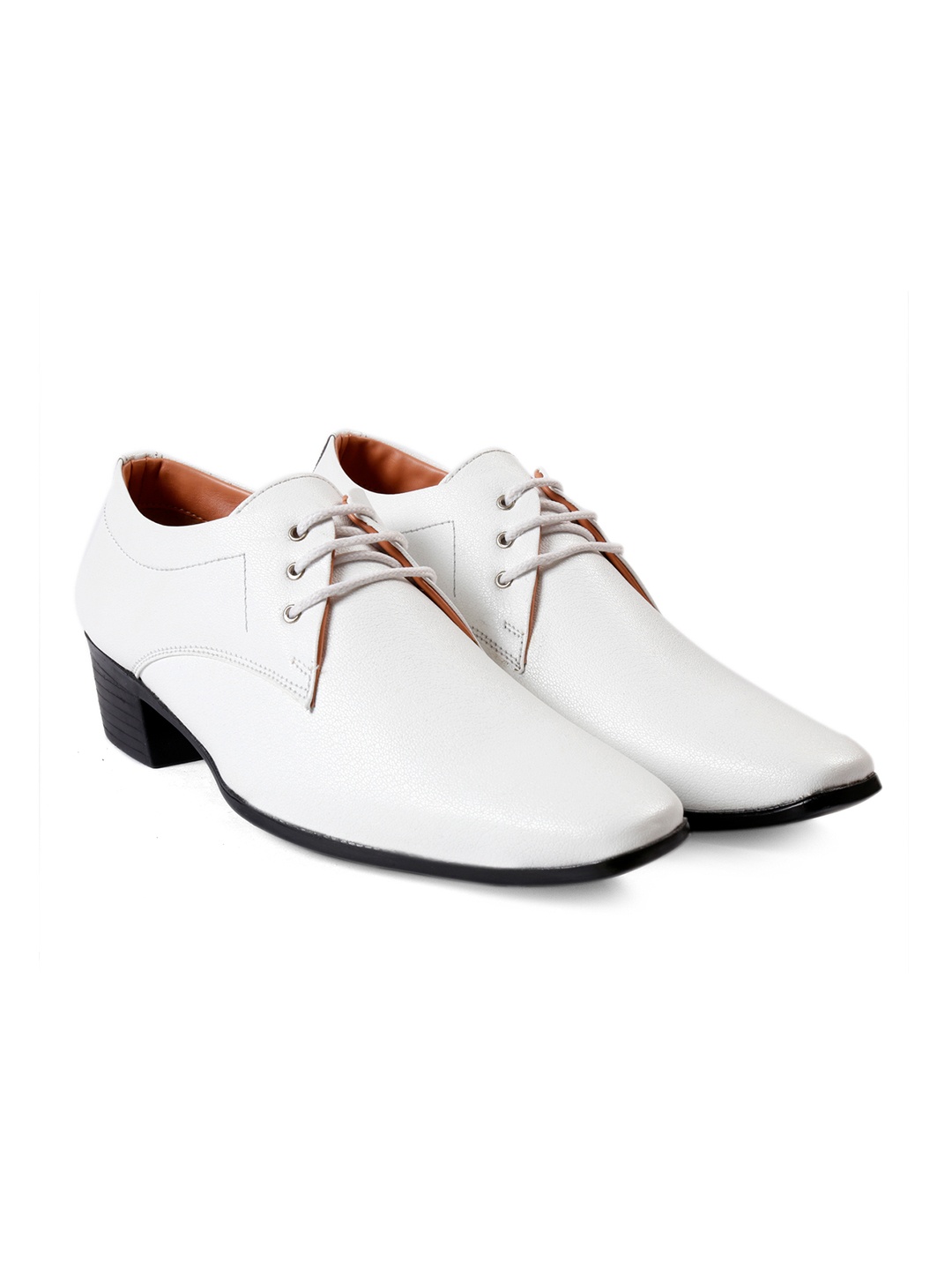 

Bxxy Men Height Increasing Lace-Up Formal Derbys, White