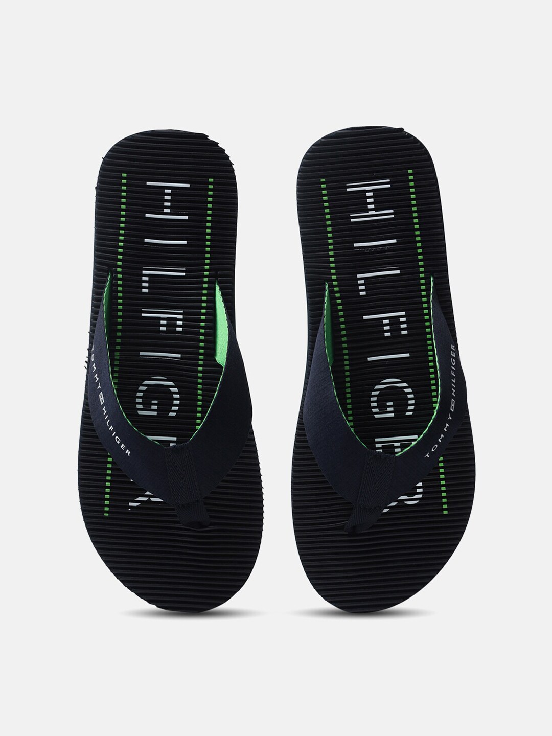 

Tommy Hilfiger Men Slip On Printed Thong Flip-Flops, Navy blue