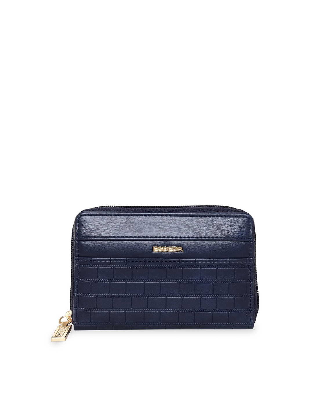 

ESBEDA Women Textured PU Zip Around Wallet, Navy blue
