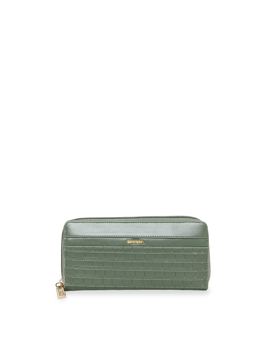 

ESBEDA Women Textured PU Zip Around Wallet, Olive