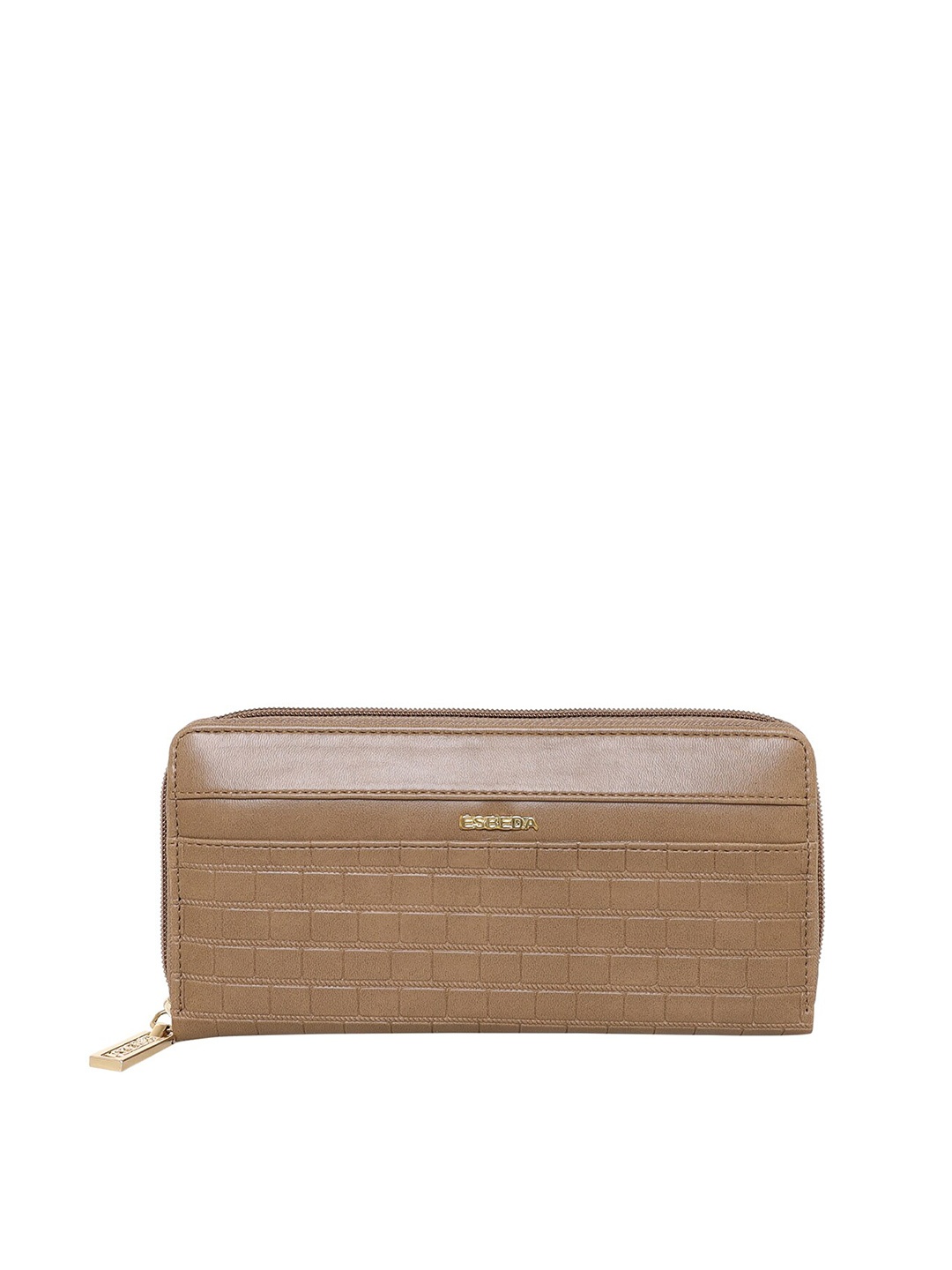 

ESBEDA Women Textured Zip Around Wallet, Beige