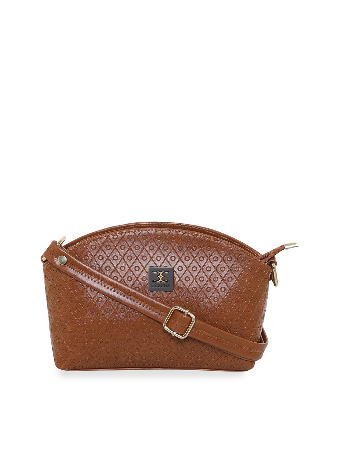 

ESBEDA Textured Structured Sling Bag, Tan