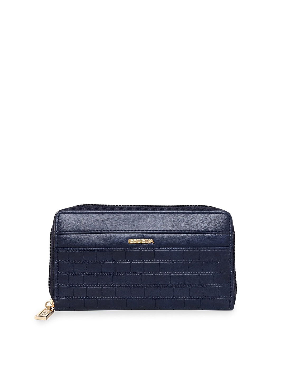 

ESBEDA Women Textured Zip Around Wallet, Navy blue