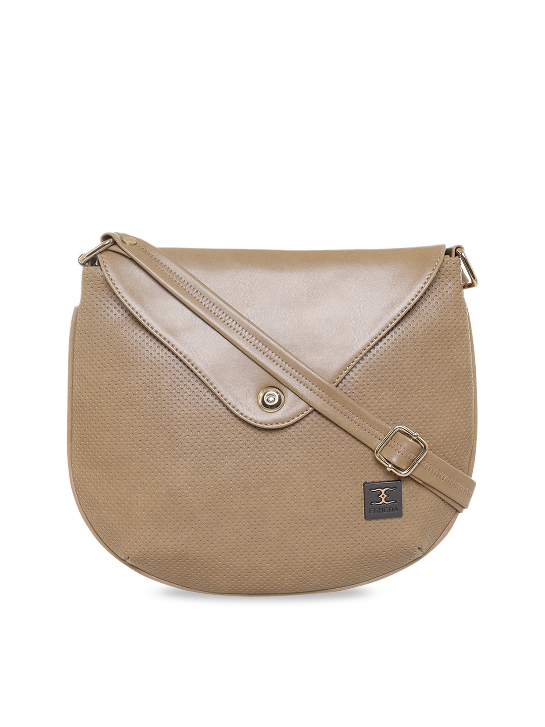 

ESBEDA Textured Structured Sling Bag, Beige