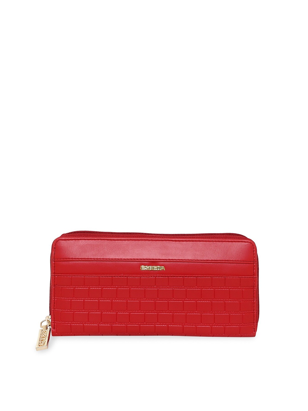 

ESBEDA Women Textured Zip Around Wallet, Red