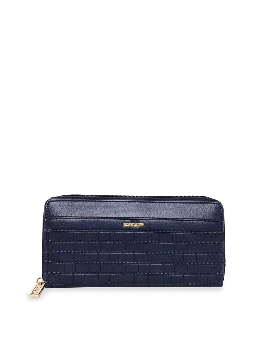

ESBEDA Women Textured Zip Around Wallet, Navy blue