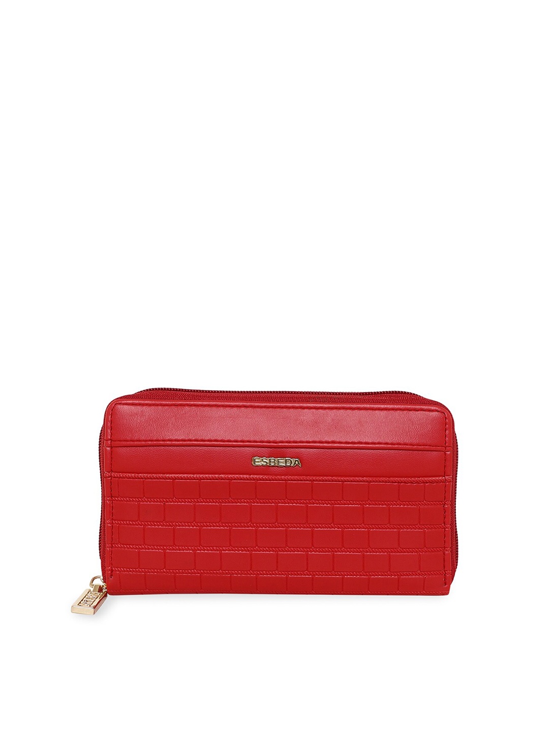 

ESBEDA Women Textured Zip Around Wallet, Red