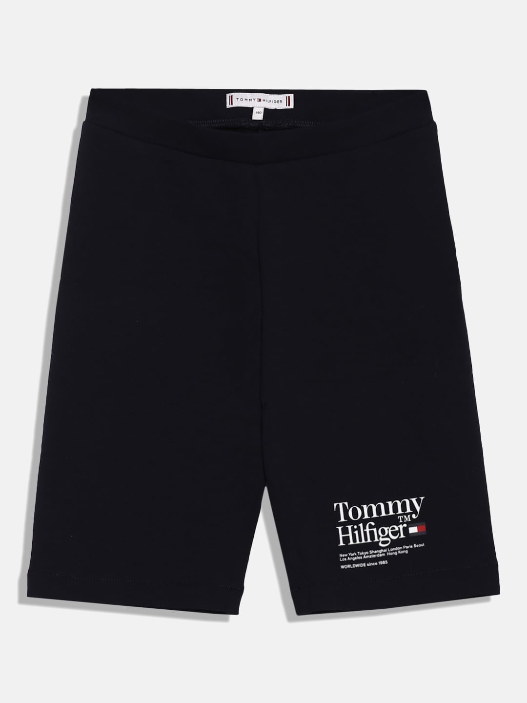 

Tommy Hilfiger Girls Mid-Rise Printed Shorts, Navy blue