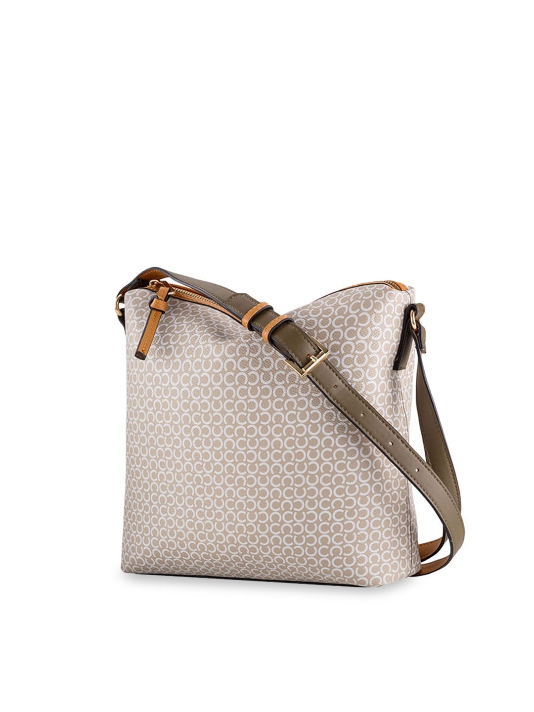 

CARPISA Animal Textured Structured Sling Bag, Brown