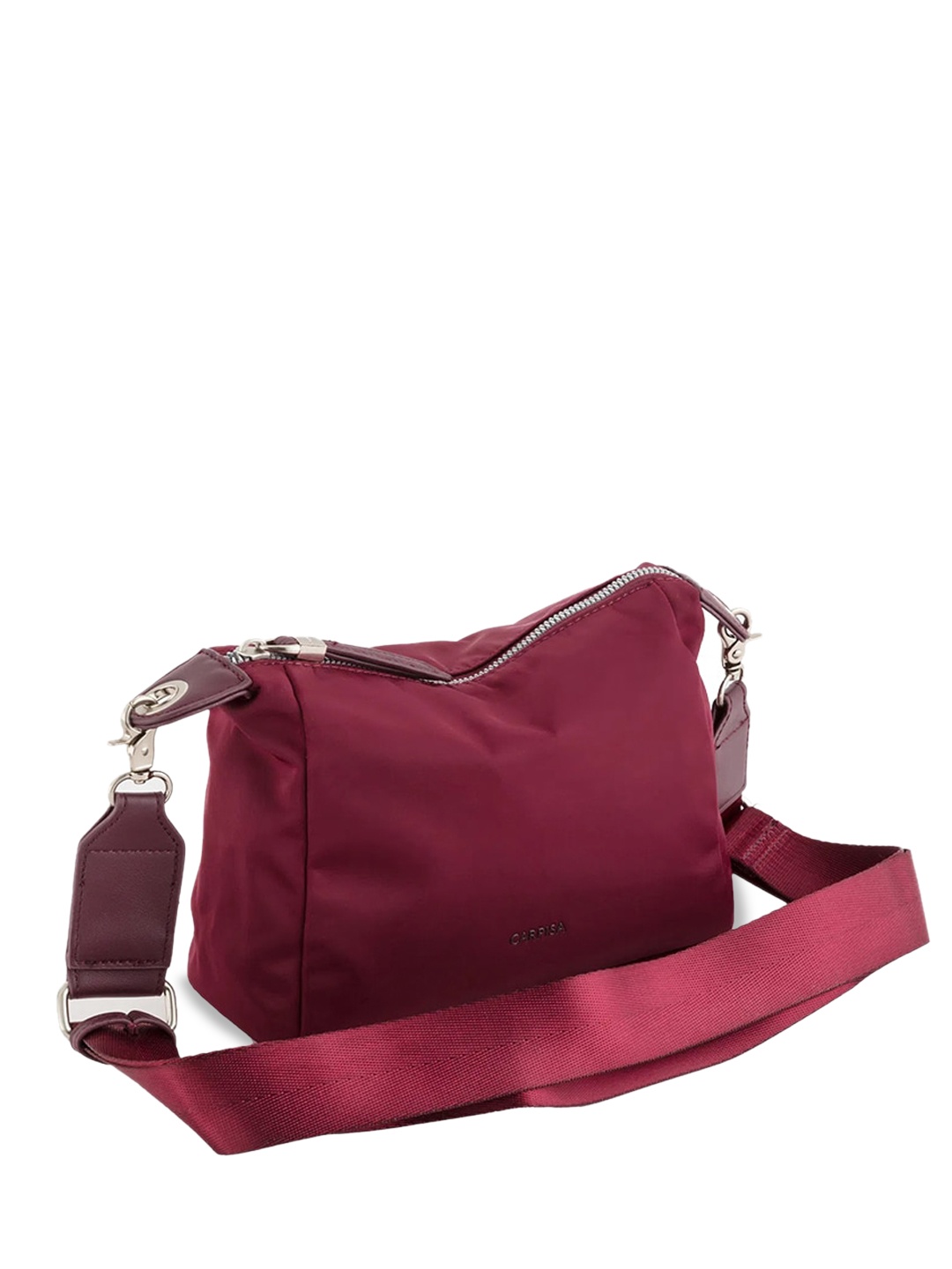 

CARPISA Water Resistant Structured Shoulder Bag, Maroon