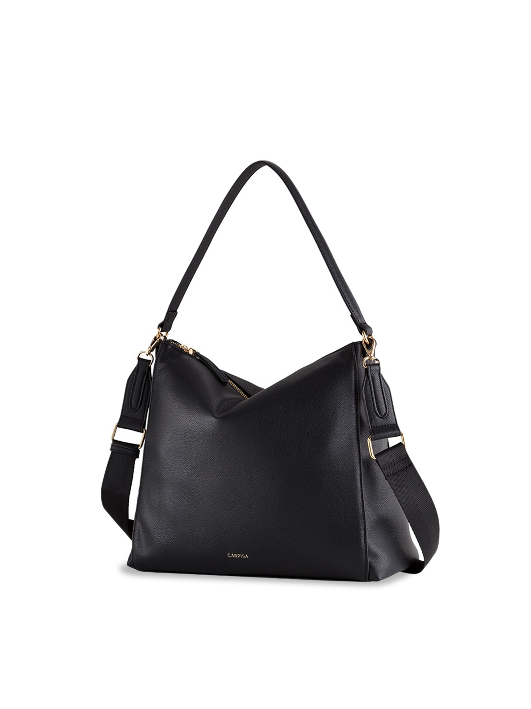 

CARPISA Structured Hobo Bag With Detachable Sling Strap, Black