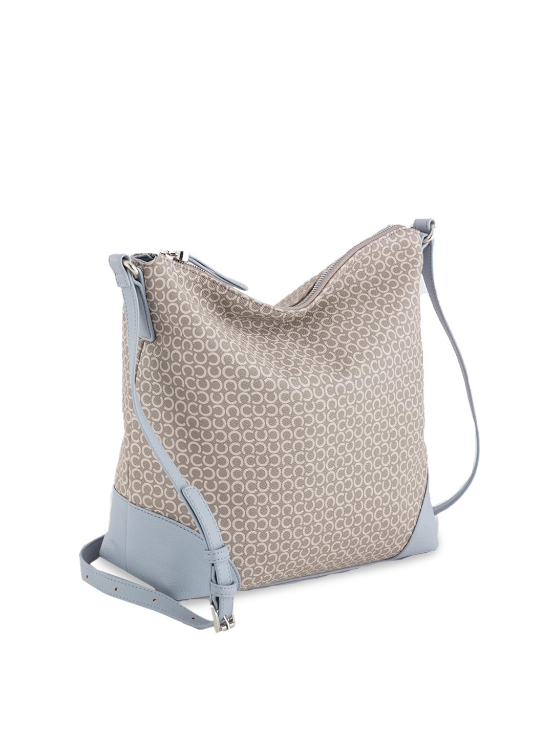 

CARPISA Printed Canvas Sling Bag, Beige