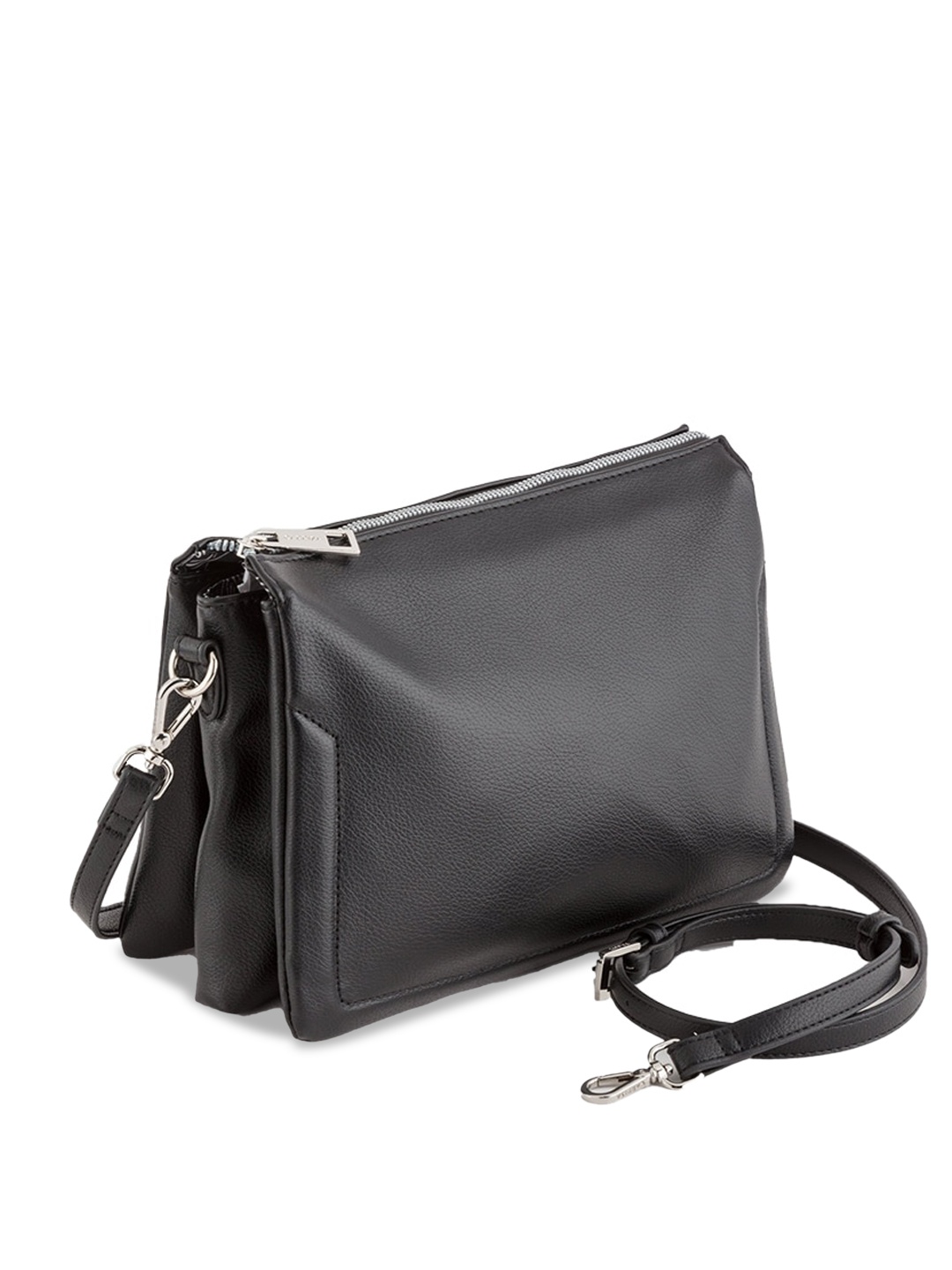 

CARPISA Water Resistant Structured Sling Bag, Black