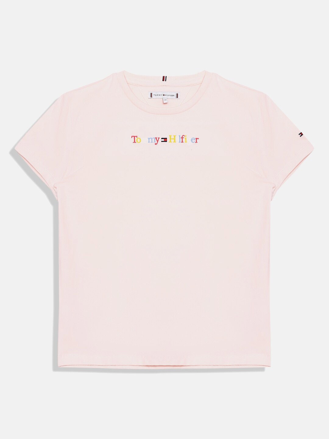 

Tommy Hilfiger Typography Embroidered T-shirt, Pink