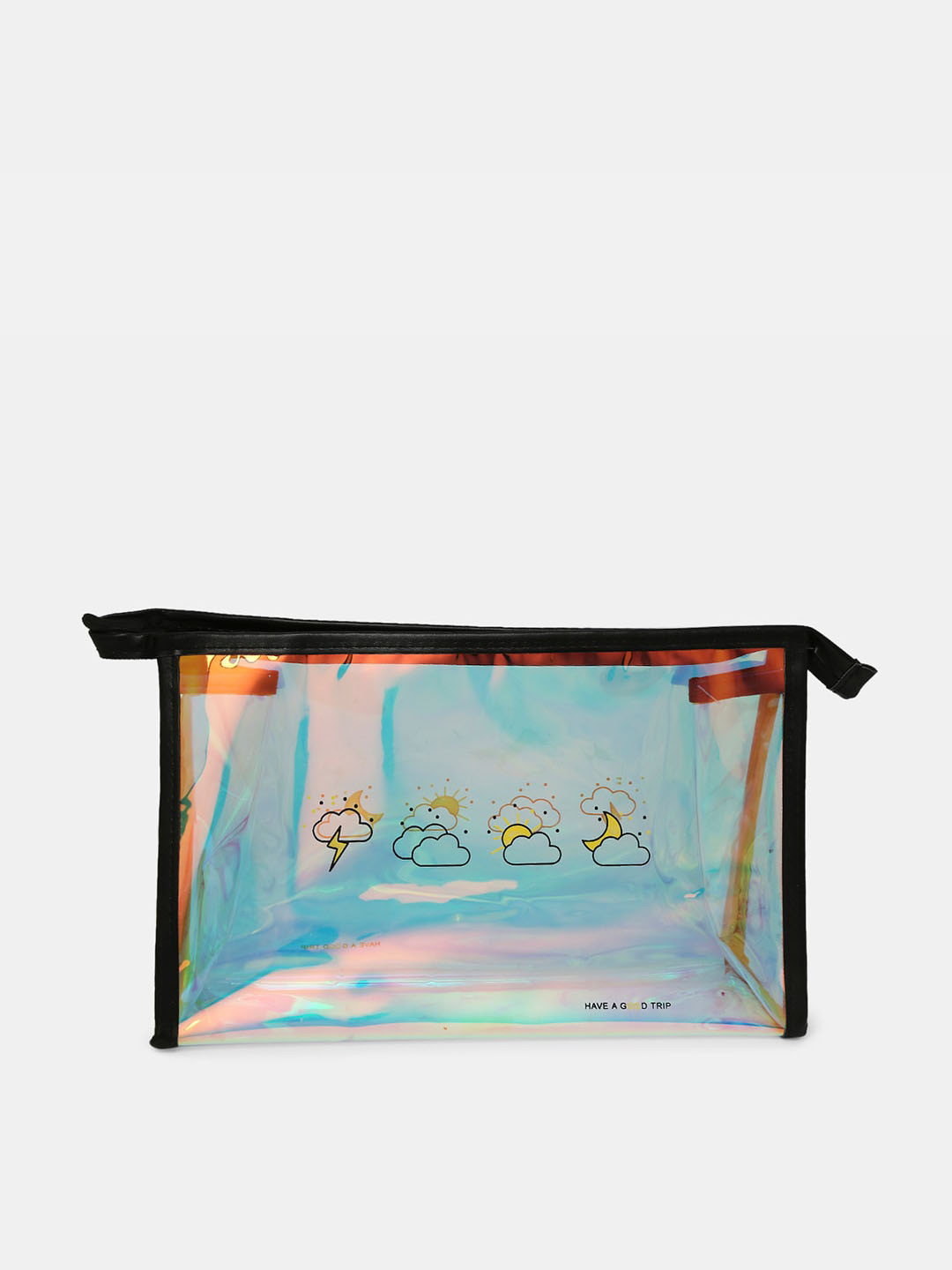 

20Dresses Women Printed Holographic Makeup Pouch, Blue