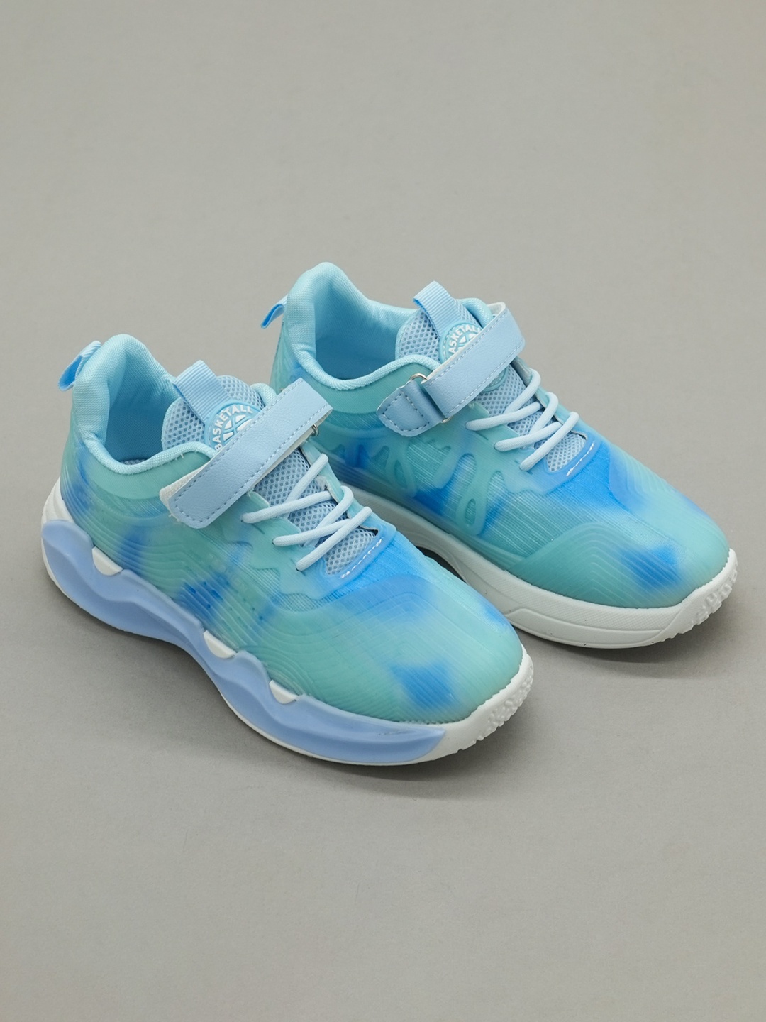 

FEETWELL SHOES Kids Printed Velcro Sneakers, Blue