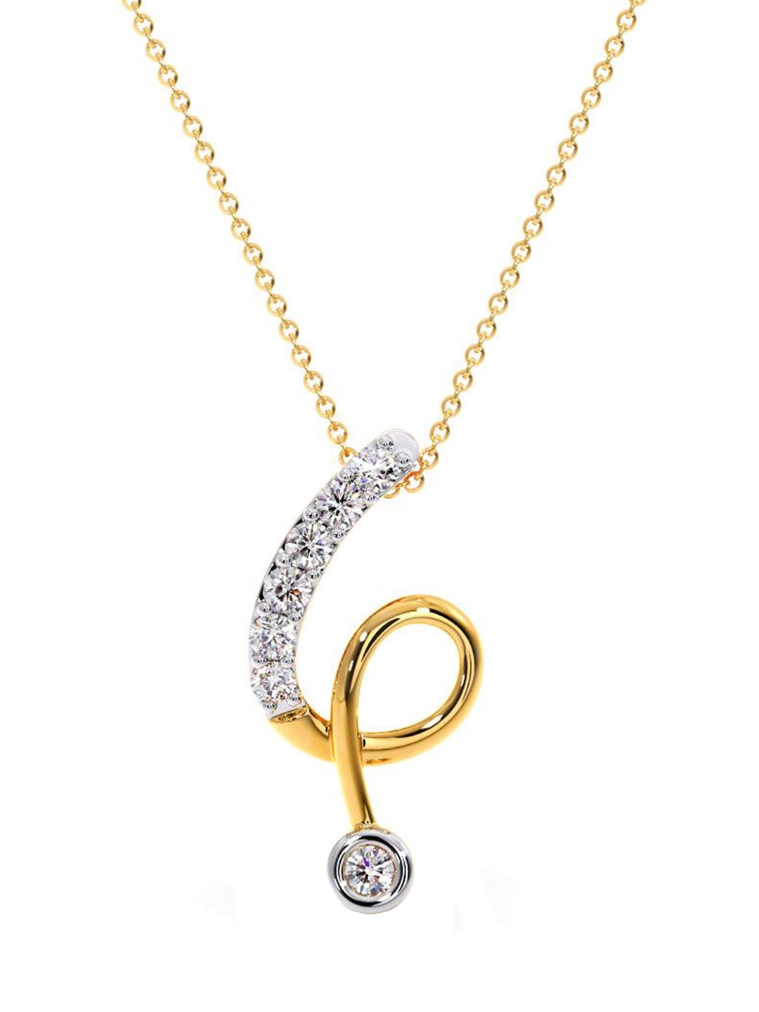 

CANDERE A KALYAN JEWELLERS COMPANY 14KT Gold Diamond-Studded Pendant - 0.47 gm