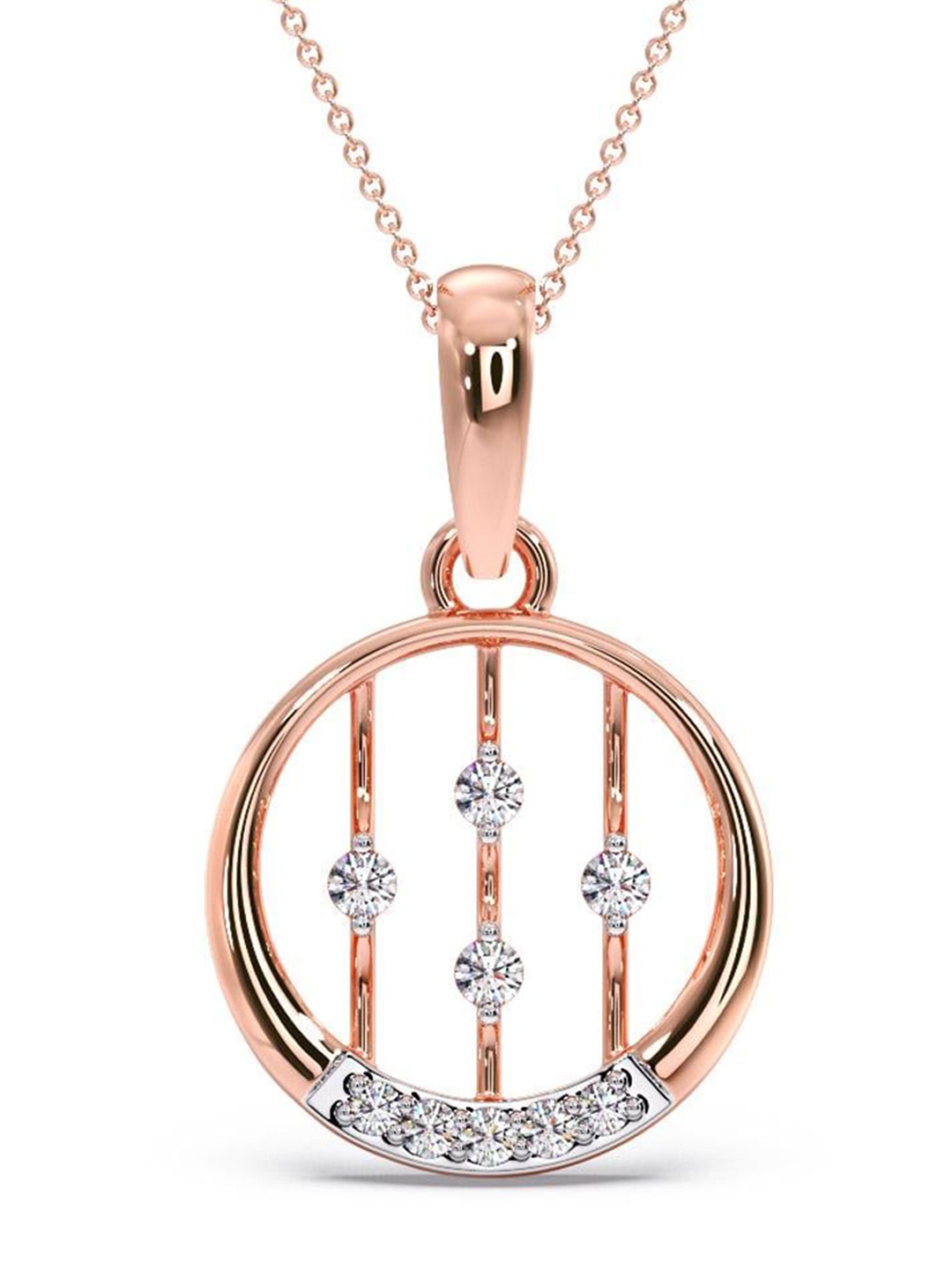 

CANDERE A KALYAN JEWELLERS COMPANY 18KT Rose Gold Diamond-Studded Pendant - 0.71gm