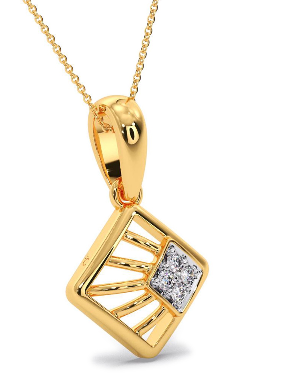 

CANDERE A KALYAN JEWELLERS COMPANY 18KT Gold Diamond-Studded Pendant - 0.6 gm