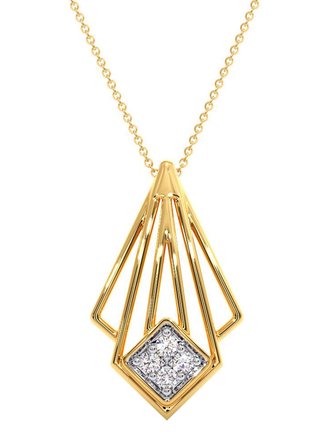 

CANDERE A KALYAN JEWELLERS COMPANY 14KT Gold Diamond-Studded Pendant - 0.6 gm