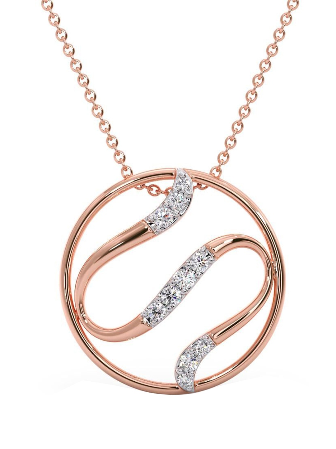 

CANDERE A KALYAN JEWELLERS COMPANY 18KT Rose Gold Diamond-Studded Pendant - 0.91 gm