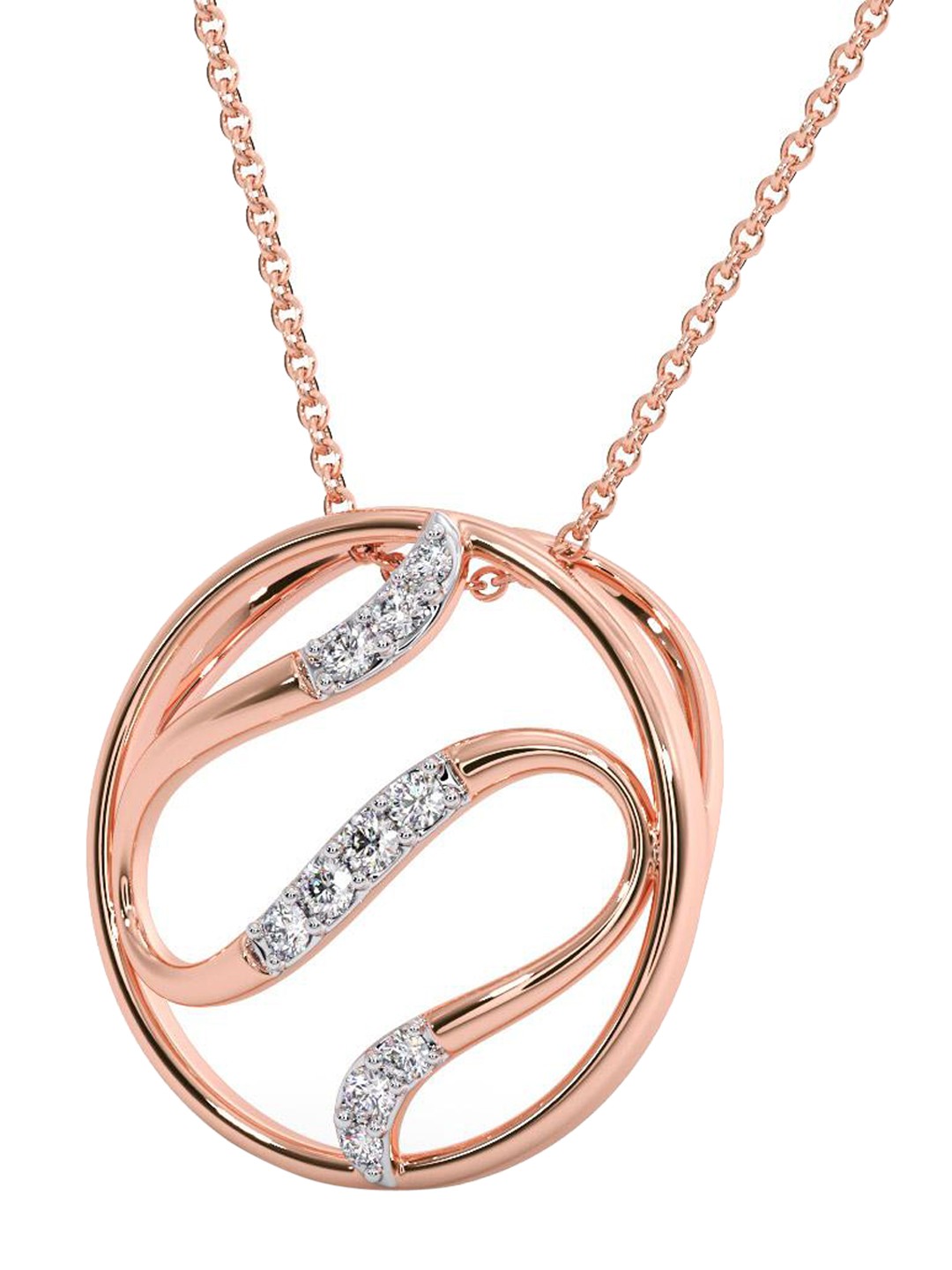 

CANDERE A KALYAN JEWELLERS COMPANY 14KT Rose Gold Diamond-Studded Pendant - 0.77 gm