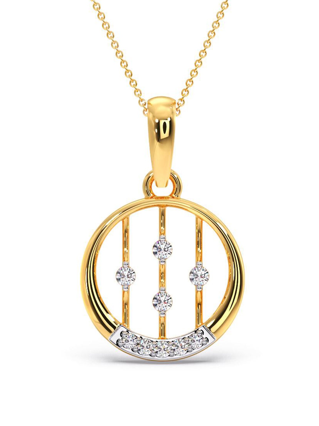 

CANDERE A KALYAN JEWELLERS COMPANY 14KT Gold Diamond-Studded Pendant - 0.6 gm