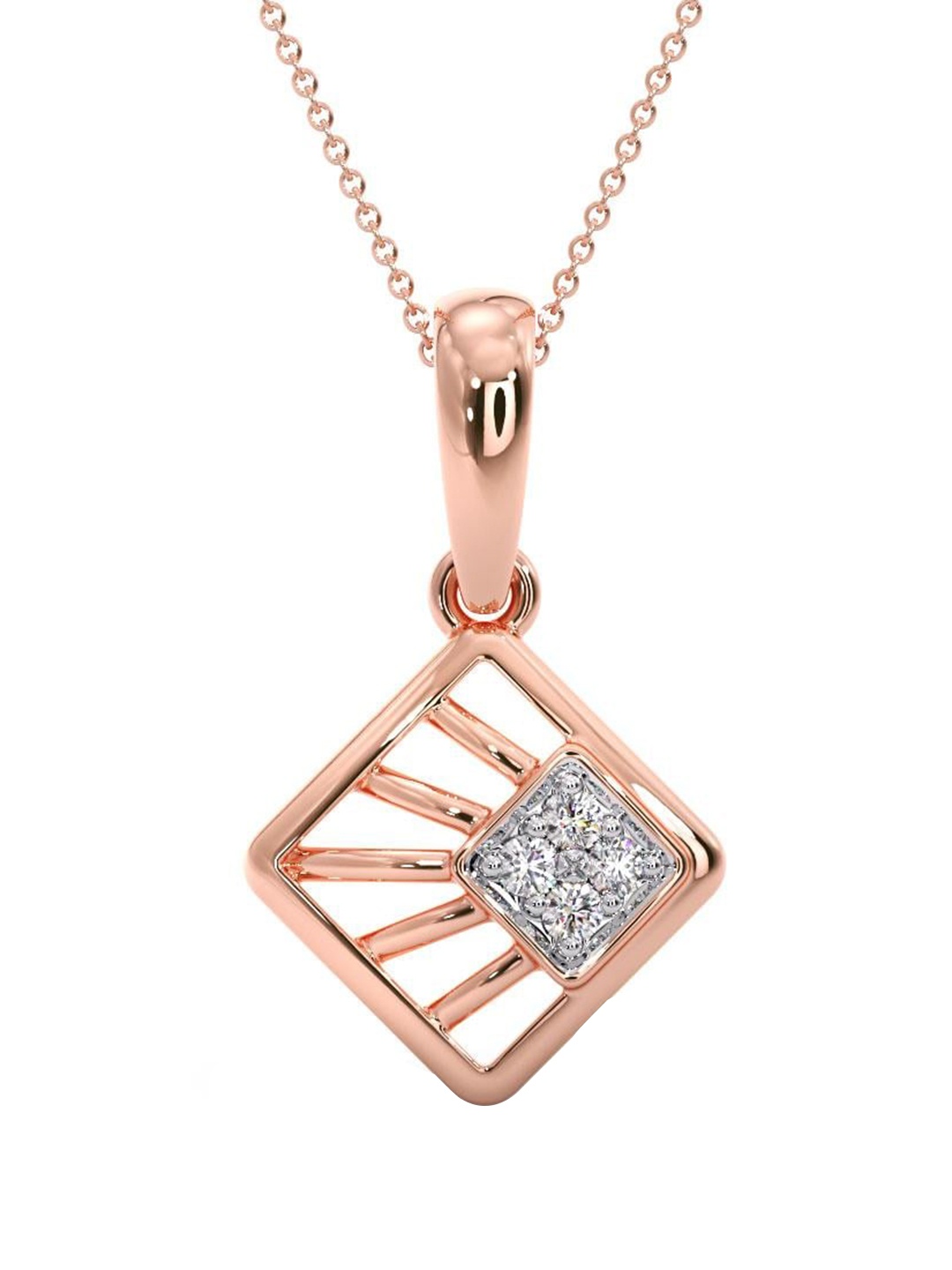 

CANDERE A KALYAN JEWELLERS COMPANY 18KT Rose Gold Diamond-Studded Pendant - 0.6 gm