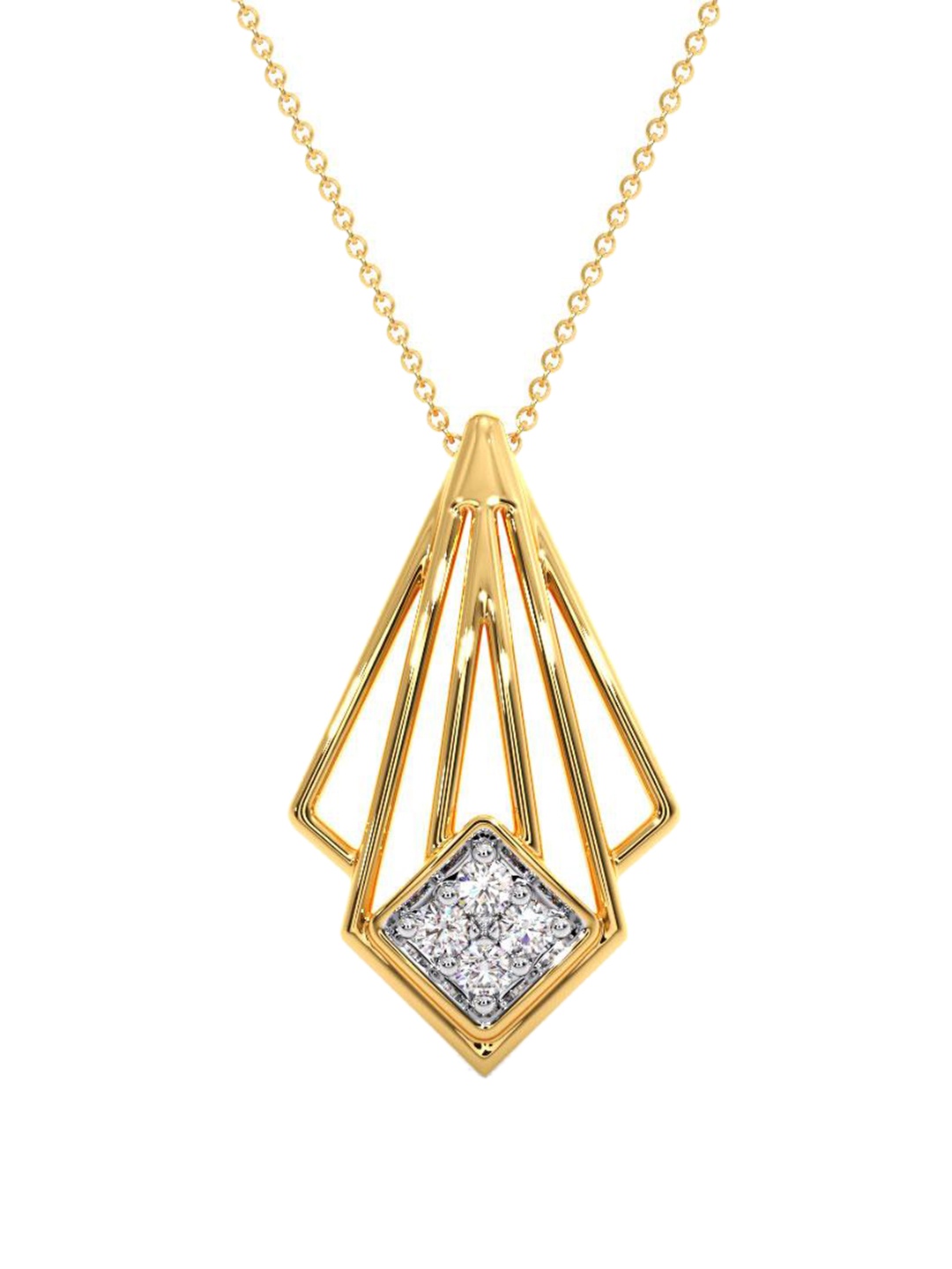 

CANDERE A KALYAN JEWELLERS COMPANY 18KT Gold Diamond-Studded Pendant - 0.71 gm