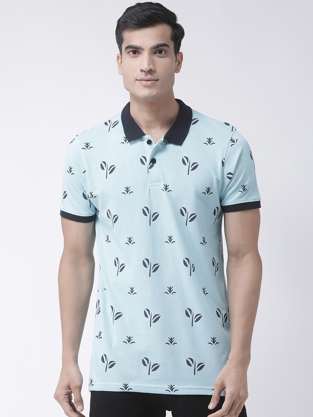 

Club York Printed Polo Collar Cotton T-Shirt, White