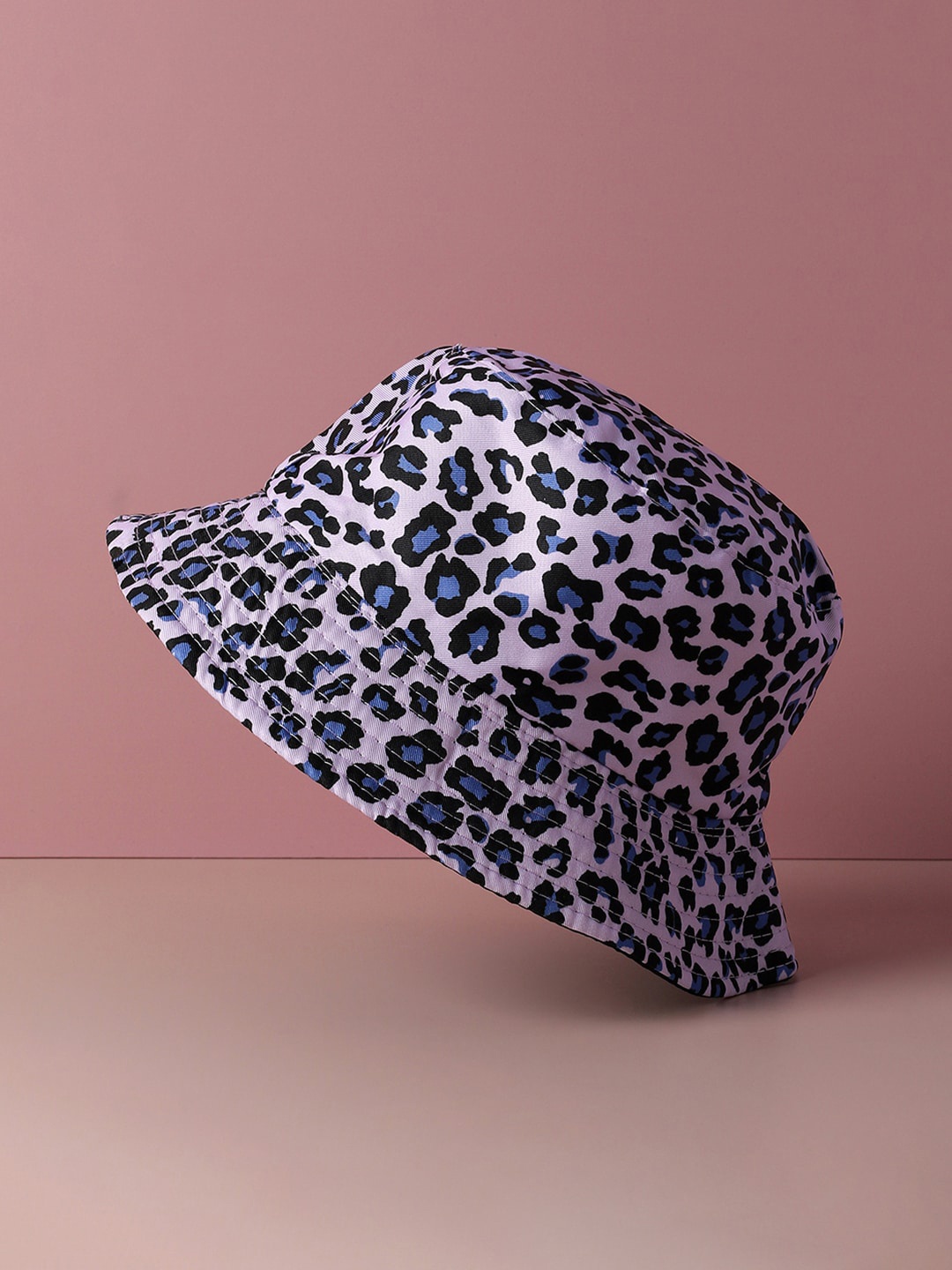 

French Accent Men Animal Printed Bucket Hat, Purple
