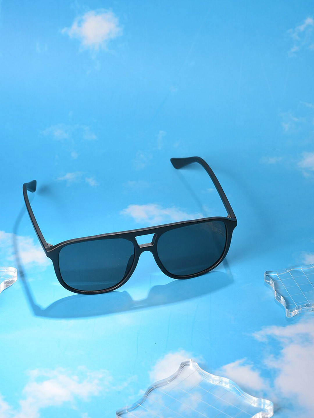 

French Accent Men Aviator Sunglasses with UV Protected Lens SS23FA_HSSG1100, Black