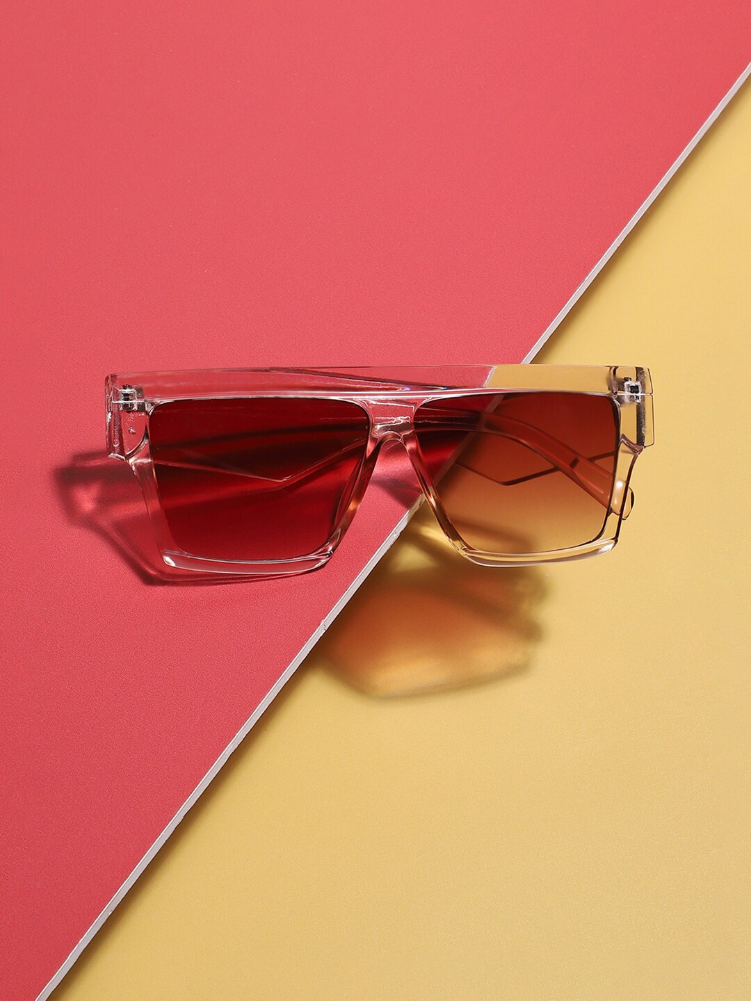

French Accent Men Oversized Sunglasses with UV Protected Lens SS23FA_HSSG1099, Peach