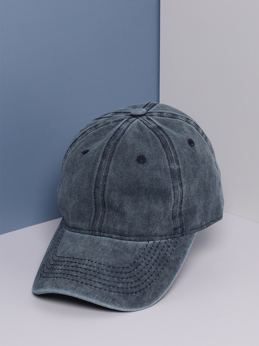 

French Accent Men Cotton Baseball Cap, Grey