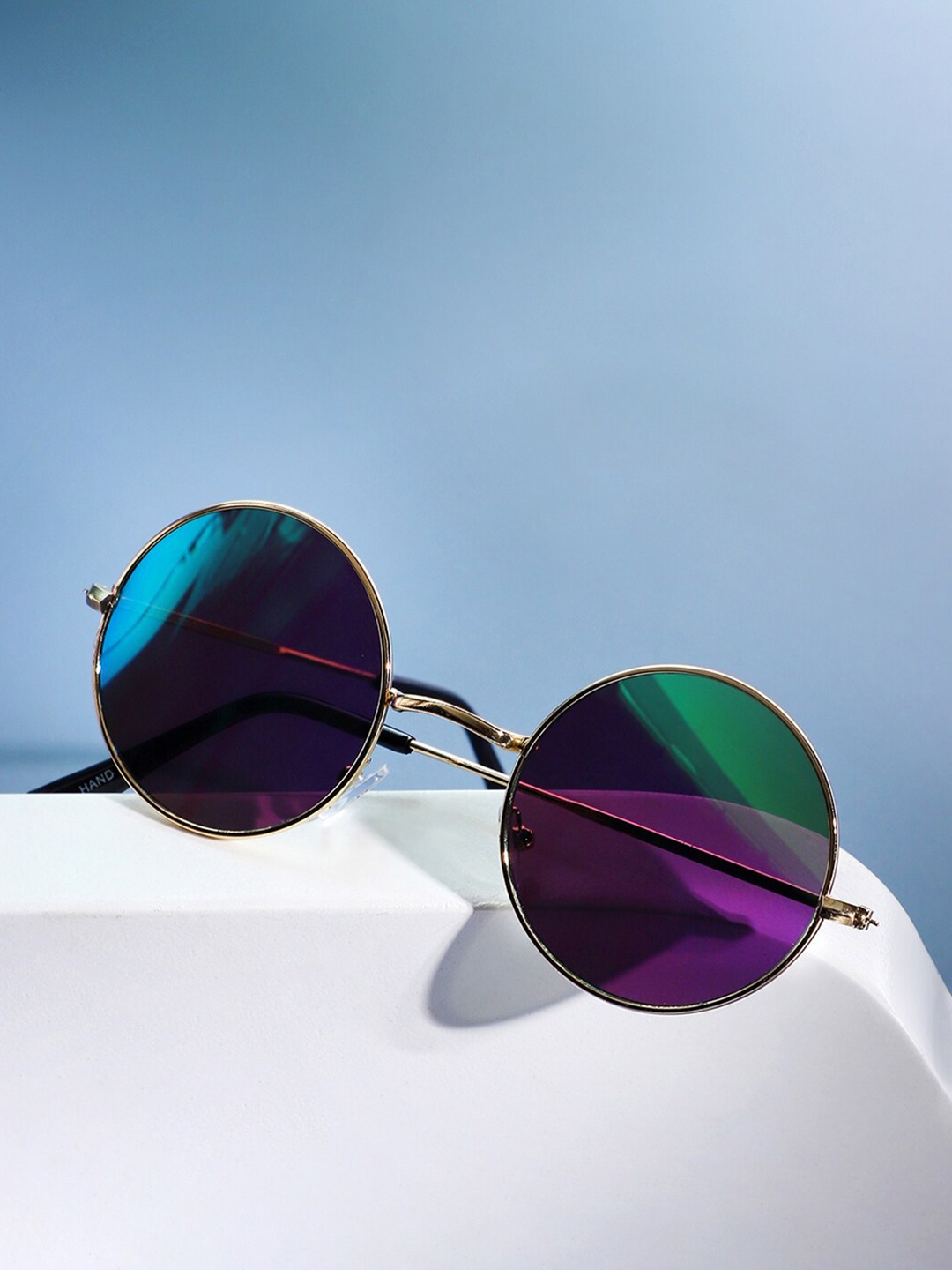 

French Accent Men Round Sunglasses with Polarised Lens SS23FA_HSSG1321, Blue