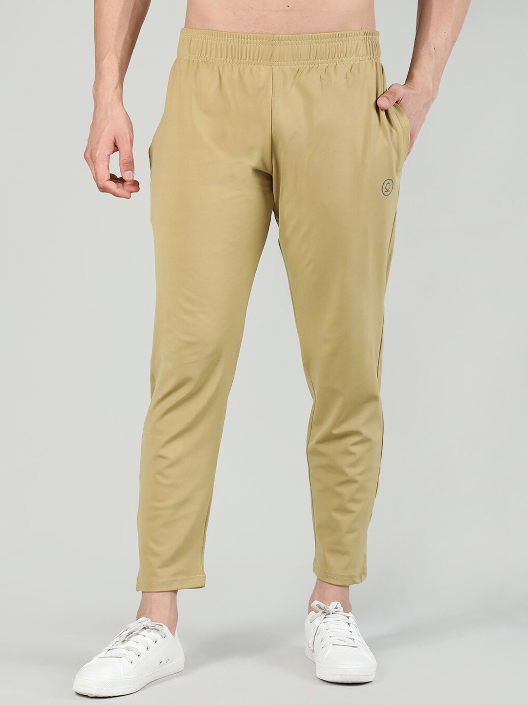 

CHKOKKO Men Brand Logo Printed Training or Gym Track Pant, Khaki