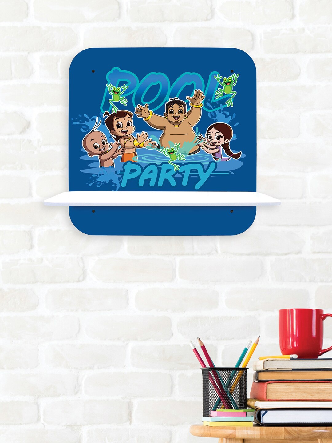 

RANDOM Kids Blue Chota Bheem Pool Party Printed Shelf